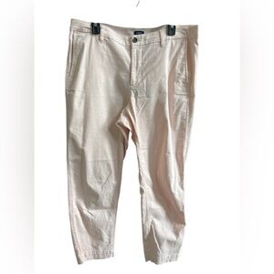 J CREW Classic Chino High Rise Girlfriend Ankle Pants‎ Pale Pink Size 14
